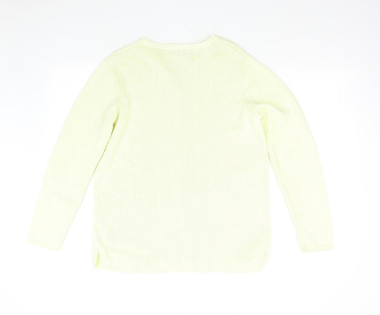 Bonmarché Womens Yellow Knit Pullover Jumper Size S