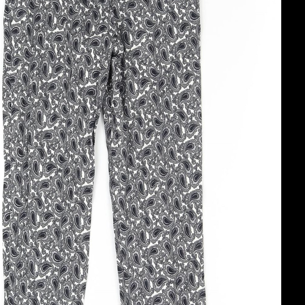 Topshop Womens Multicoloured Paisley Trousers Size 6 L24 in