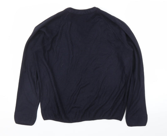 Michael Seghal Mens Blue Pullover Jumper Size M