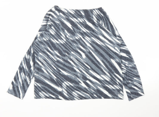 Debenhams Womens Grey Striped Basic Blouse Size 14