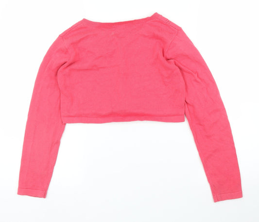 Du Pareil Girls Pink Cardigan Jumper Size 10 Years
