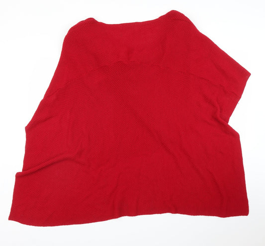 Linea Womens Red Cape Jumper One Size
