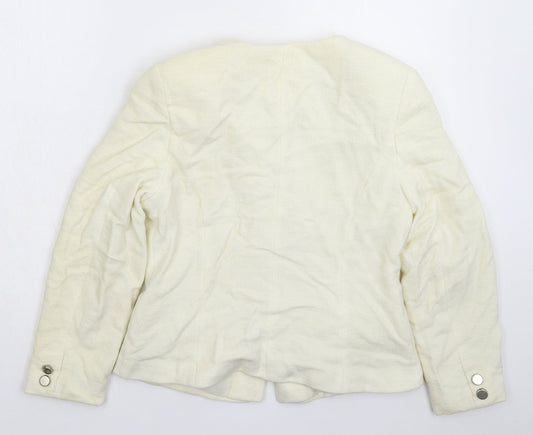 Mode Womens White Jacket Blazer Size 12