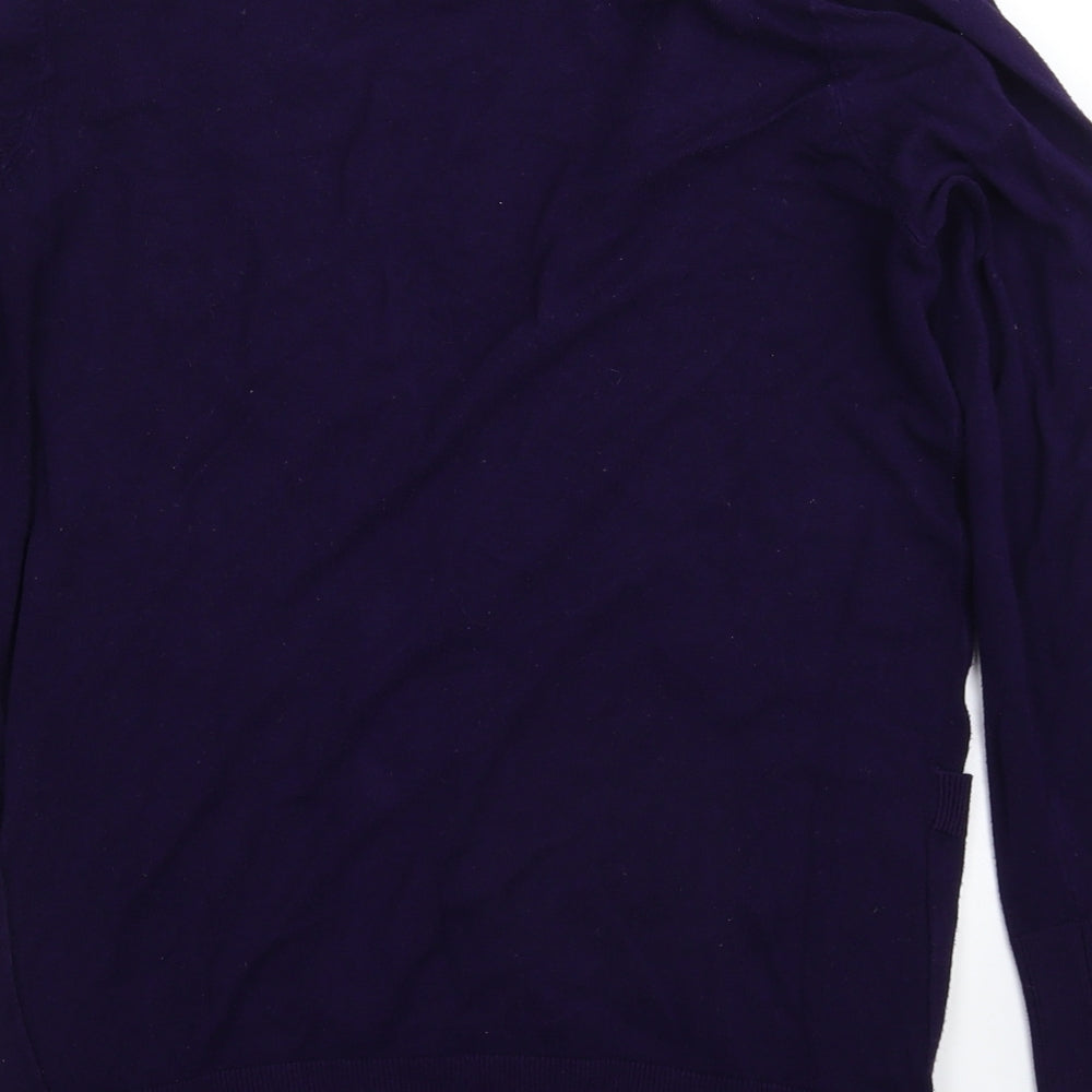 Topshop Womens Purple Knit Cardigan Jumper Size 12