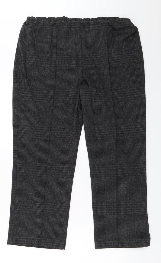 Classic Womens Grey Capri Trousers Size 12 L24.5 in