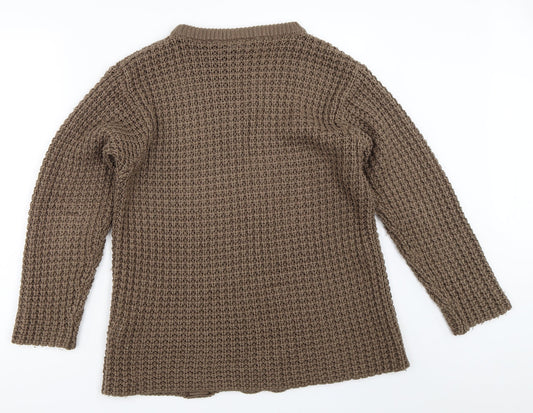Donna Lewis Womens Brown Pullover Jumper Size M