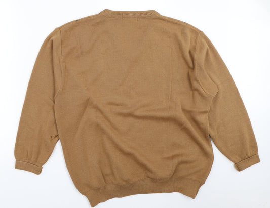 Peter Gribby Mens Brown Pullover Jumper Size L