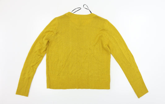 H&M Womens Yellow Pullover Jumper Size S
