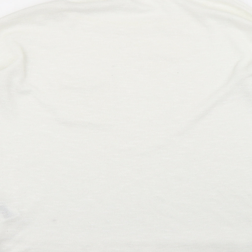 H&M Womens White Pullover Jumper Size M
