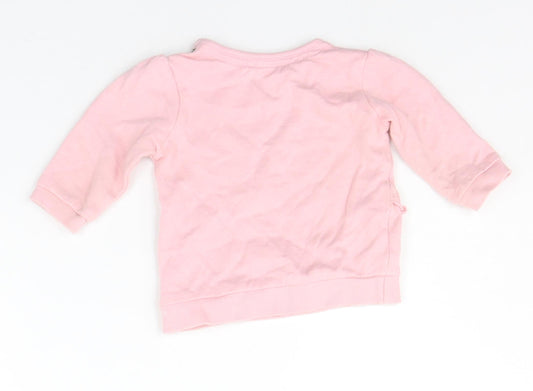 George Baby Pink Henley Jumper Size 0-3 Months