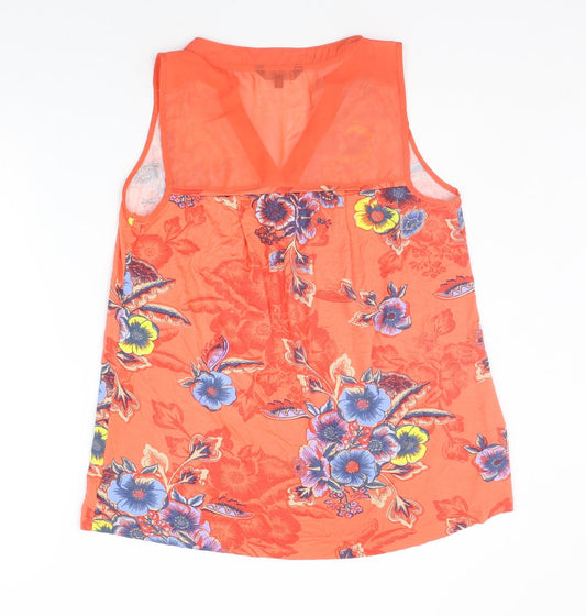 NEXT Womens Orange Fair Isle Basic Blouse Size 10