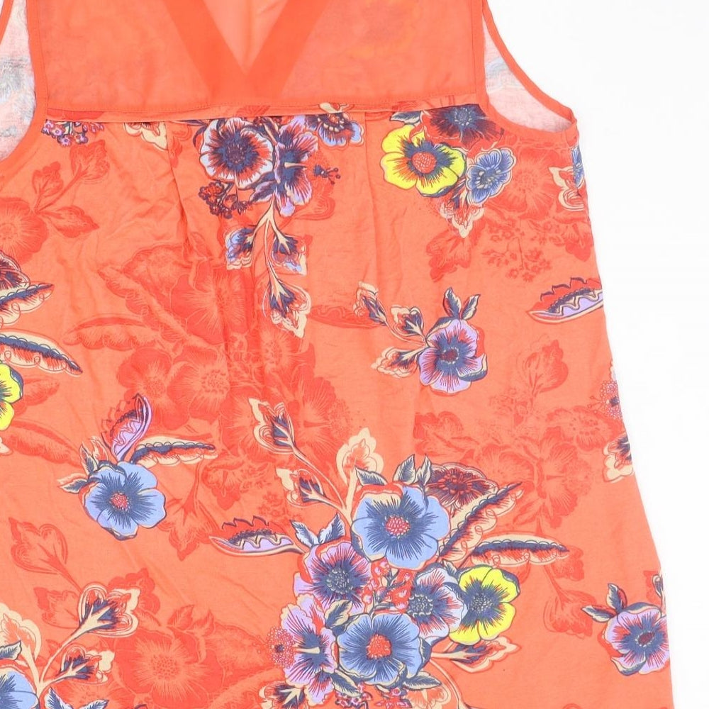 NEXT Womens Orange Fair Isle Basic Blouse Size 10