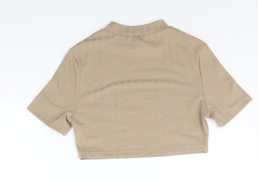 SheIn Girls Beige Basic T-Shirt Size S