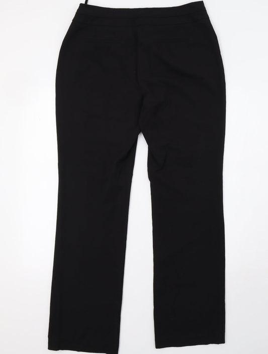 M&Co Womens Black Trousers Size 12 L32 in