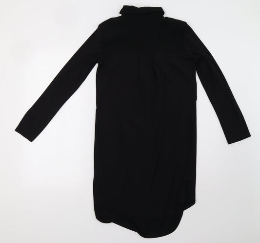 Topshop Womens Black A-Line Size 8