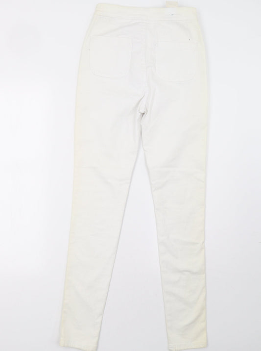 red chilli Womens White Trousers Size 8 L32 in
