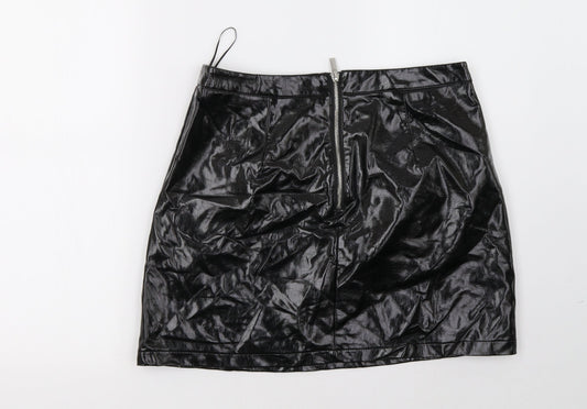 newlook Womens Black A-Line Skirt Size 12