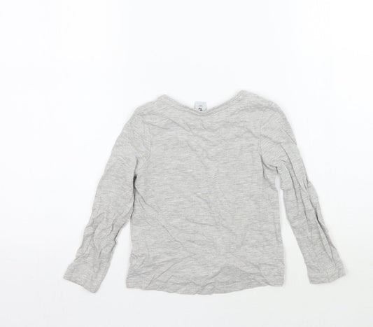 TU Girls Grey Basic T-Shirt Size 3-4 Years
