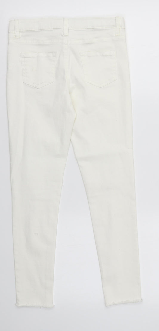 Primark Girls Ivory Skinny Jeans Size 9 Years