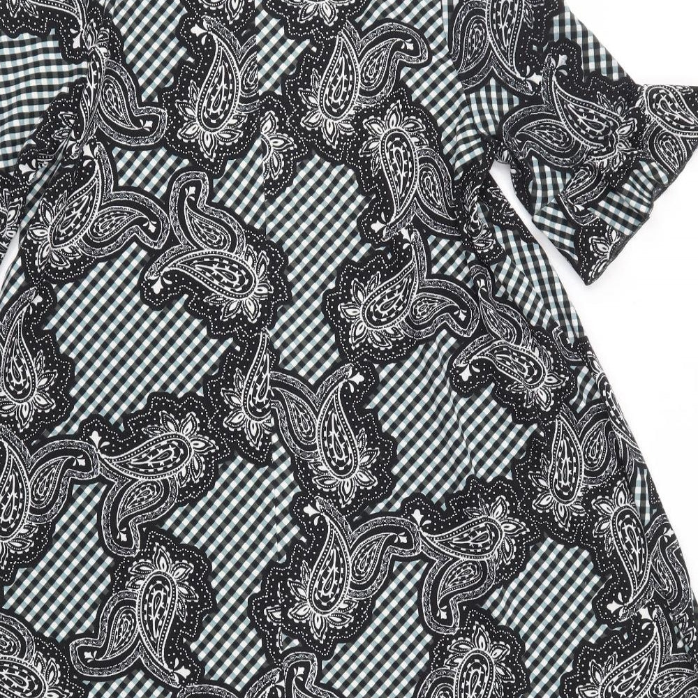 CAPSULE Womens Multicoloured Paisley A-Line Size 12