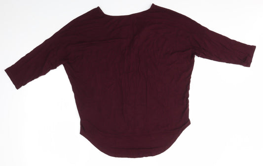 Select Womens Purple Basic Blouse Size 12