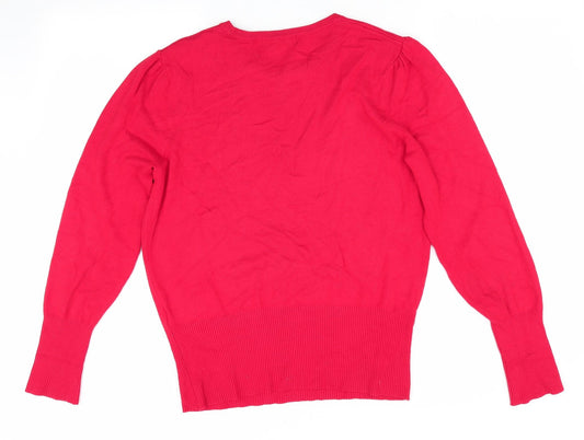 Marks and Spencer Womens Red Pullover Jumper Size 12