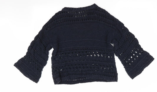 Marks and Spencer Womens Blue Pullover Jumper Size M - Open Knit