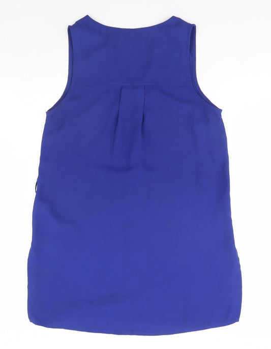 New Look Womens Blue Basic Tank Size 8