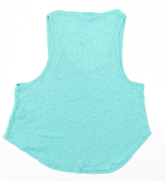 Sparkle & Fade Womens Green Basic Tank Size S