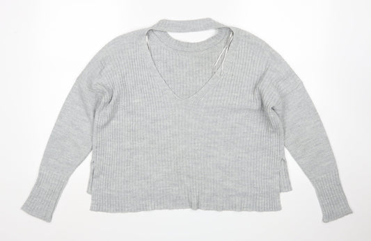Miss Selfridge Womens Grey Pullover Jumper Size 8