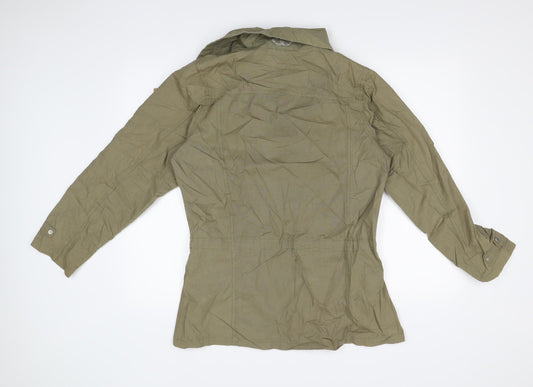 SKINNI Womens Green Overcoat Coat Size M