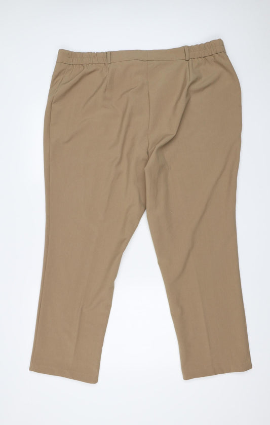 MARISOTA Womens Brown Carrot Trousers Size 22 L27 in