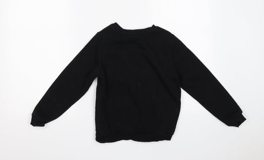 Primark Boys Black Pullover Sweatshirt Size 7-8 Years