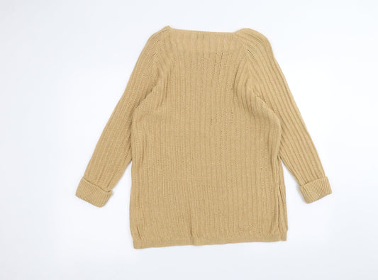 TRU Womens Brown Pullover Jumper Size S