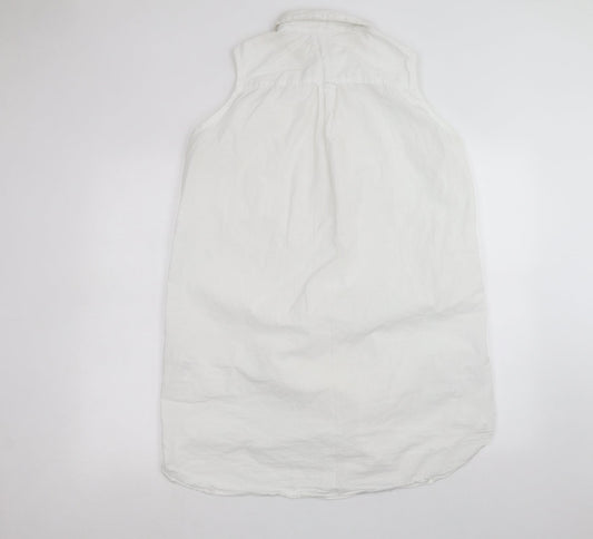H&M Womens White Basic Button-Up Size 18