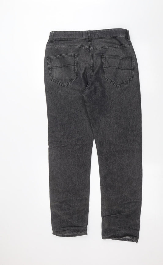 Preworn Mens Black Straight Jeans Size 32 in L28 in