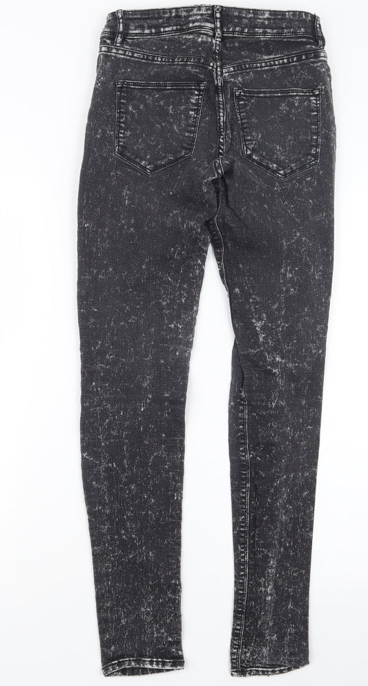 Divided by H&M Womens Black Denim Straight Jeans Size 8 L30 in