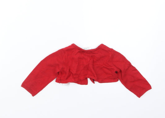 NEXT Girls Red Knit Cardigan Jumper Size 0-3 Months
