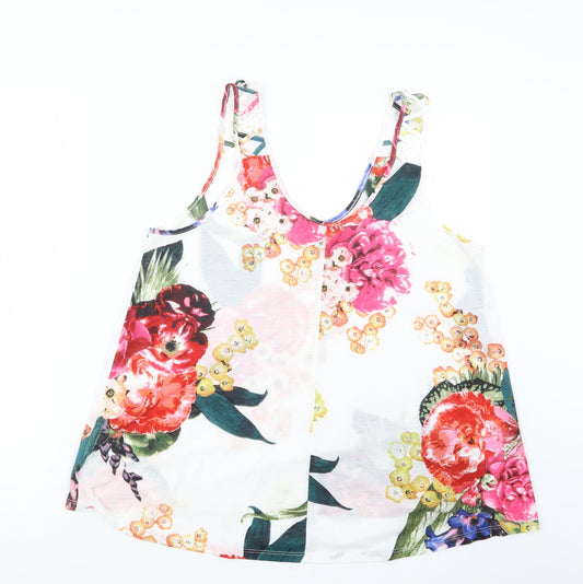 H&M Womens Pink Floral Basic Blouse Size M