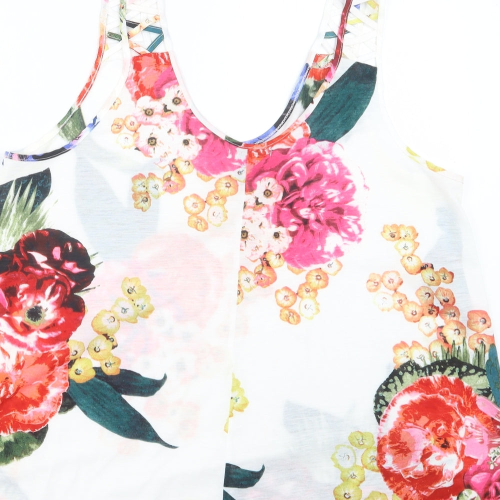 H&M Womens Pink Floral Basic Blouse Size M