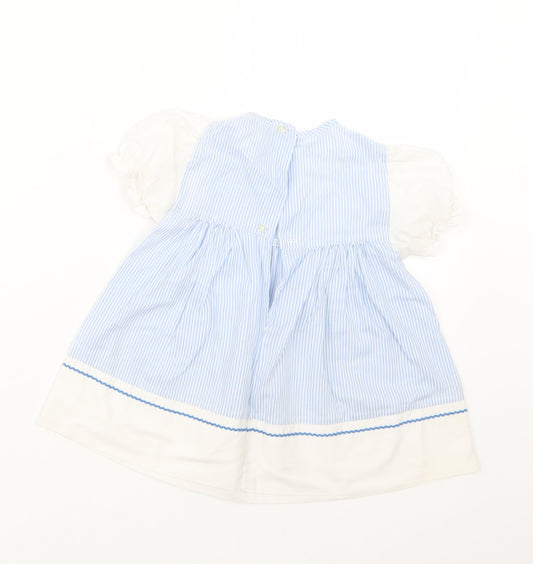 Debenhams Girls Blue Striped T-Shirt Dress Size 18 Months