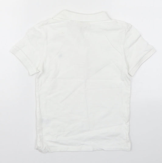 H&M Boys White Basic Polo Size 7-8 Years