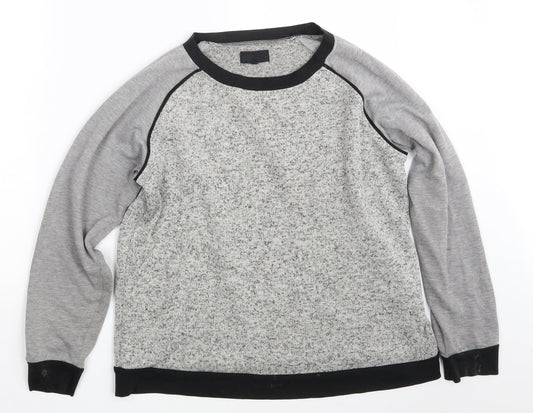Preworn Womens Grey Pullover Sweatshirt Size 12