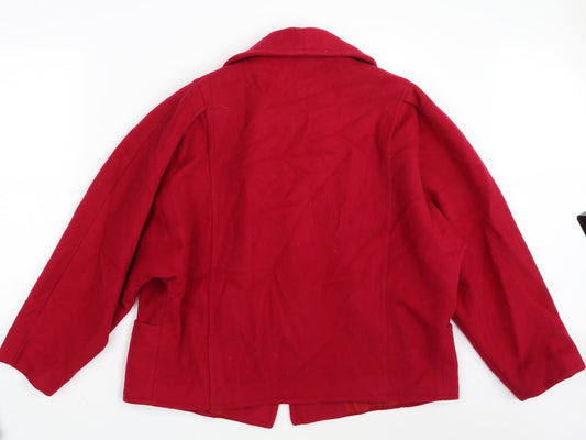 High Fashions Womens Red Jacket Blazer One Size