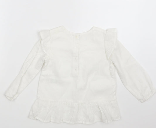 Matalan Girls White Polka Dot A-Line Size 2-3 Years