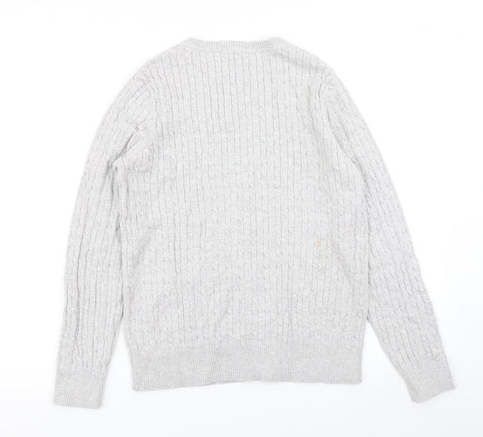 Kim Rogers Womens Grey Knit Pullover Jumper Size S