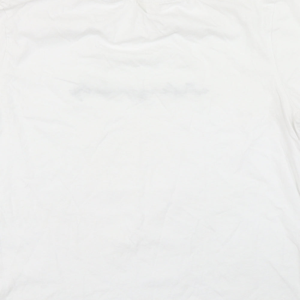 H&M Womens White Basic T-Shirt Size M