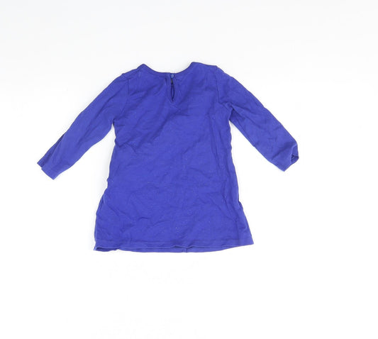 m&S Girls Blue Fit & Flare Size 6-9 Months