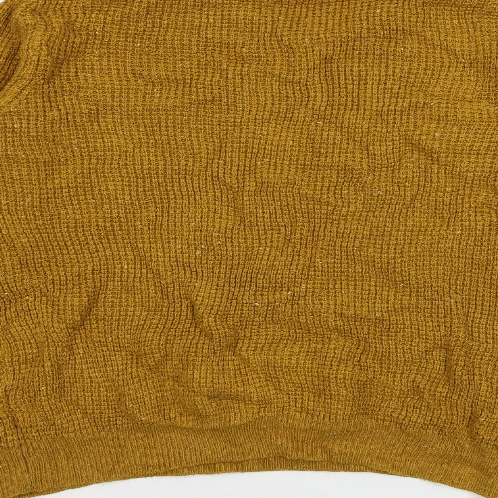 Cedar Wood State Womens Yellow Knit Pullover Jumper Size L