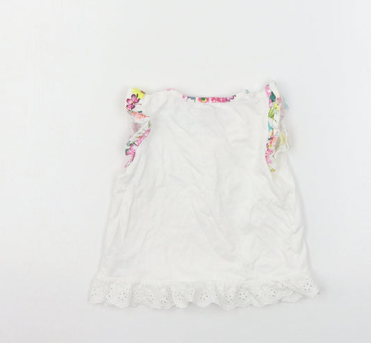 Monsoon Girls White Jersey A-Line Size 9-12 Months